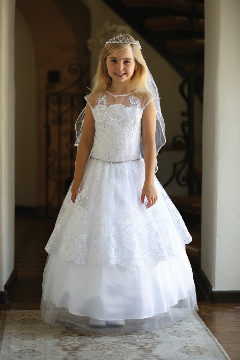 Layered Lace First Communion Dress 7 Clergy Apparel Church Robes